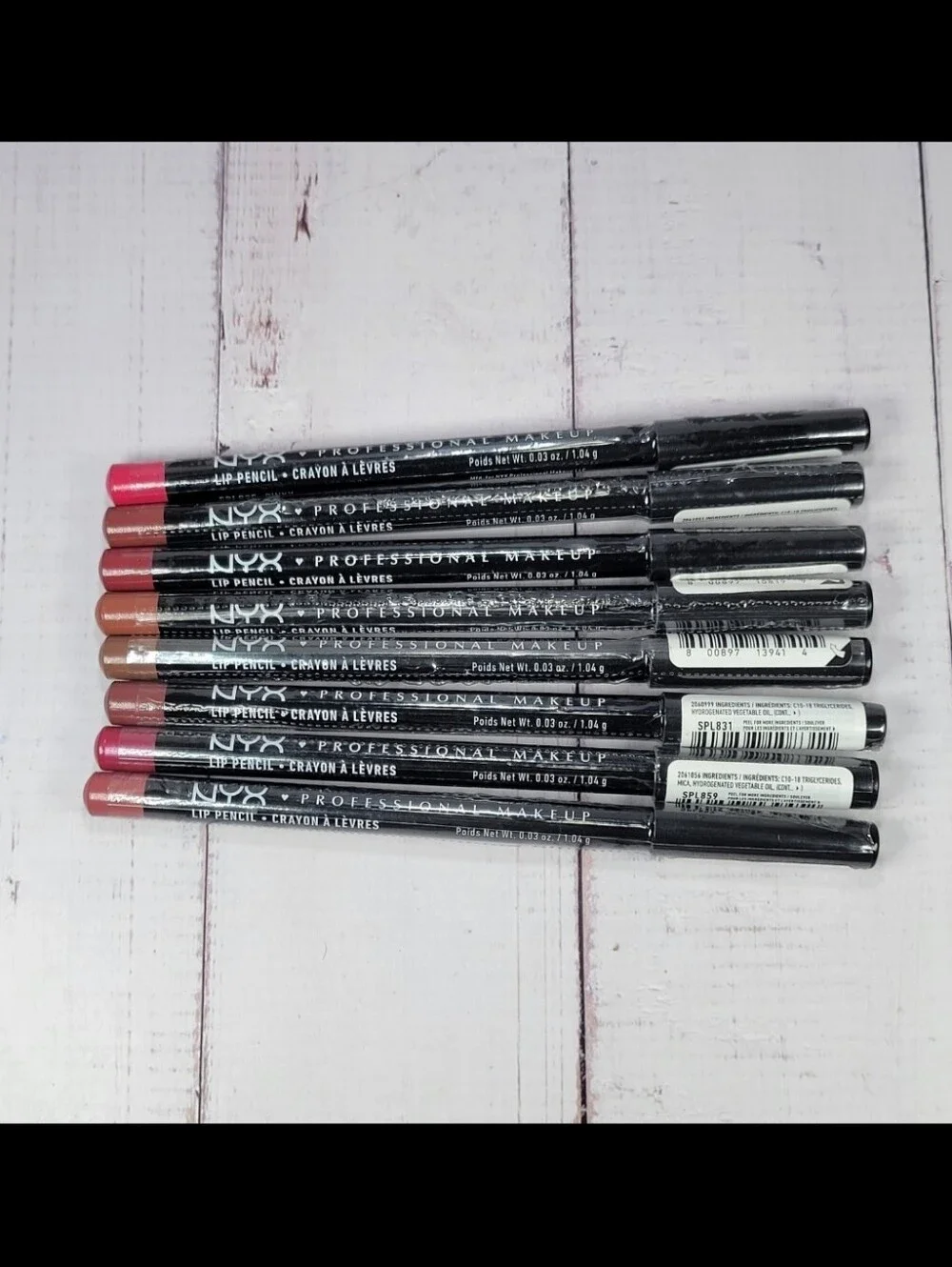 Nyx 8 Piece Slim Lip Pencil Lip Liner Bundle NEW!